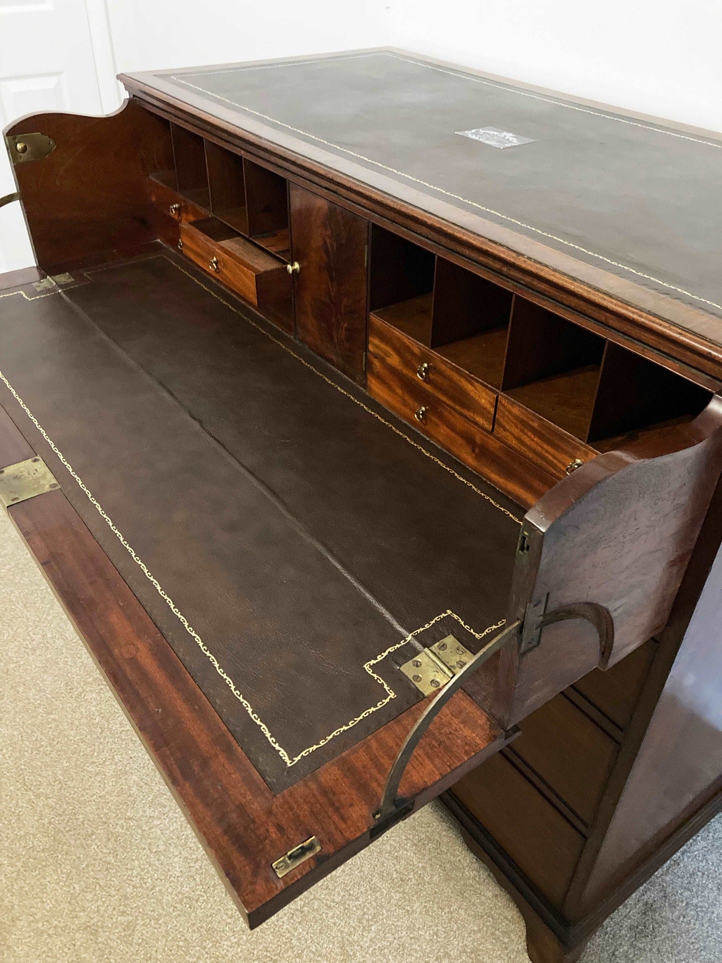 George III Secretaire Desk / Chest of Drawers from Windsor Castle Marshall Walker Antique & Vintage Furniture
